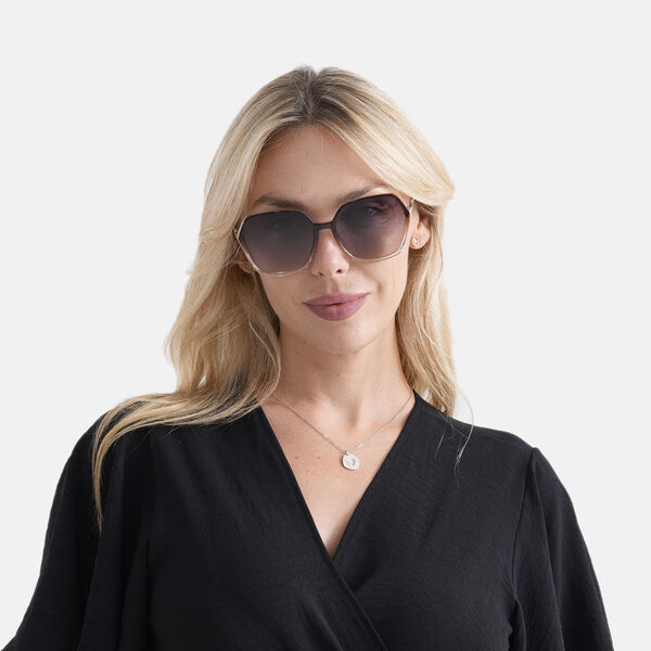 LA MAREY Sonnenbrille UV400 mit polarisierten Gl&auml;sern leichter Rahmen 14,5 x 15 cm Graubraun image number 1