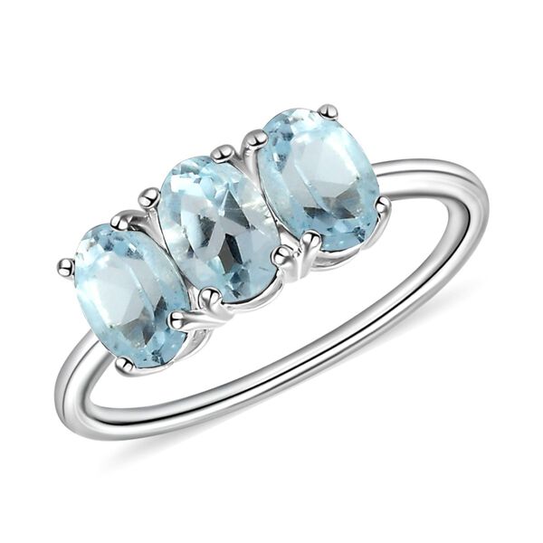 Himmelblauer Topas Ring, 925 Silber (Gr&ouml;&szlig;e 20.00) ca. 1,68 ct image number 4