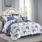 SERENITY NIGHT: 2er-Set Anti-Allergie Steppdecke mit Kissenbezug, 155X200 / 80X80 cm, Blau