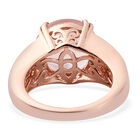 Rosa Quarz und Zirkon Ring 925 Silber rosévergoldet  ca. 8,17 ct image number 5