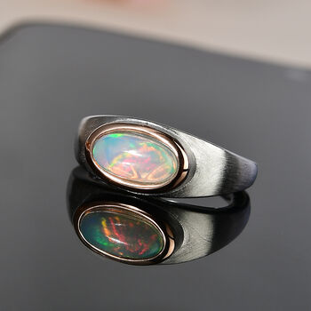 Nat&uuml;rlicher, &auml;thiopischer Welo Opal-Ring - 0,91 ct.