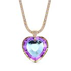 Mystische Rosa Kristall Anhänger mit Kette, Goldfarben