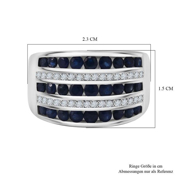 Kanchanaburi blauer Saphir und Zirkon-Ring - 2,28 ct. image number 5