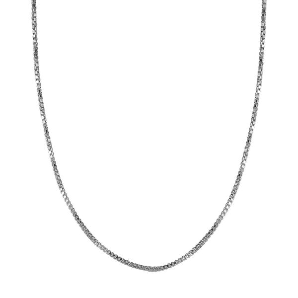 2er-Set Venezianische Box-Kette und Armband, platiniertes Silber image number 5