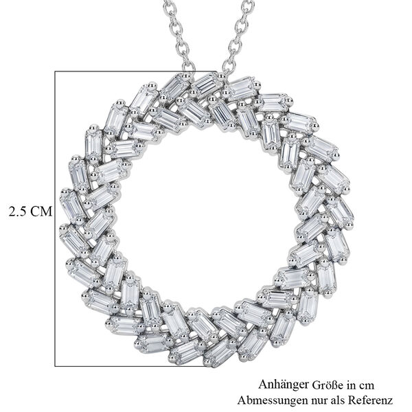 D'Joy Wei&szlig;er Diamant Schmuckset ca. 50 cm 925 Silber Rhodiniert (10-15 Werktage Lieferzeit) ca. 1.00 ct image number 5