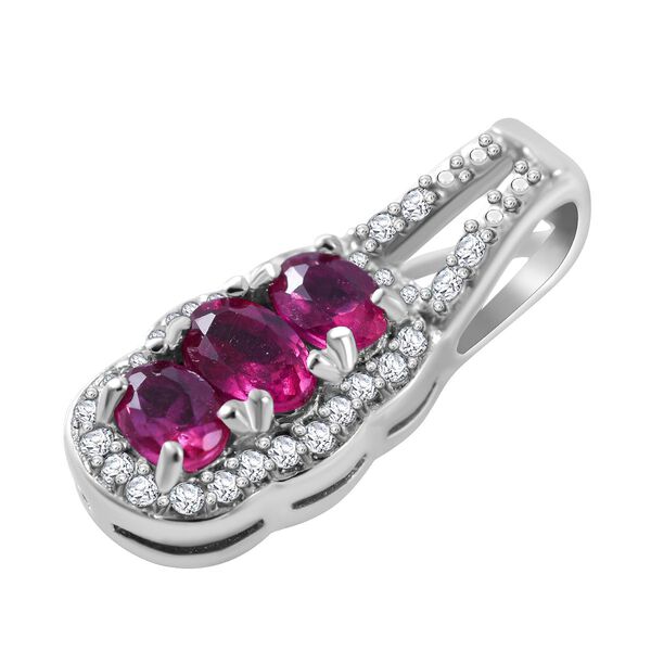 Afrikanischer Rubin und Zirkon-Anh&auml;nger - 1,08 ct. image number 2