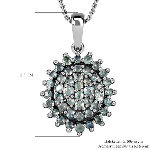 Alexandrit Anh&auml;nger mit Kette, 925 Silber platiniert ca. 0.69 ct image number 7