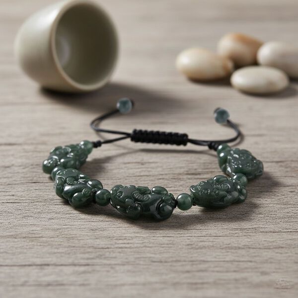 Flexibles Olmek Jadeit Armband - 85 ct. image number 1