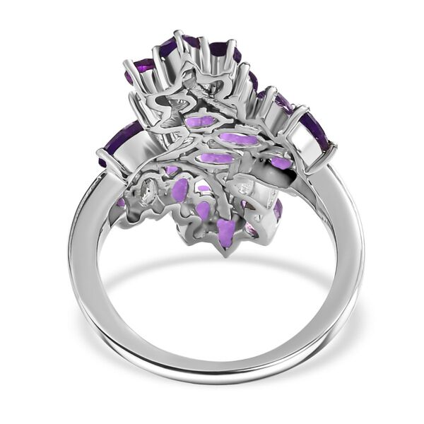 Afrikanischer Amethyst Ring 316L Edelstahl (Größe 19.00) ca. 4.24 ct image number 5