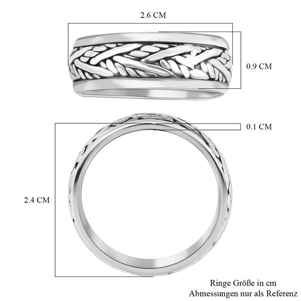 925 Silber Ringe (Größe 21.00) ca. 7,70g image number 5
