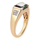 Mystischer Topas und Zirkon Ring 925 Silber 585 Vergoldet image number 4