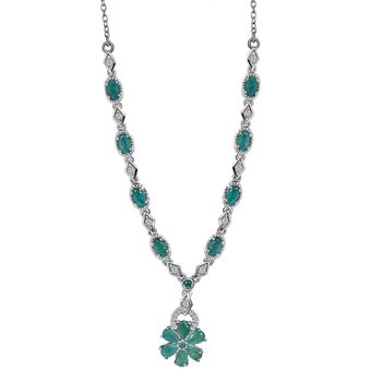 Grandidierit Halskette, ca. 45 cm, 925 Silber platiniert ca. 3,33 ct