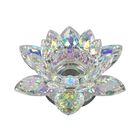 Kristallklare Lotusblume Kerzenhalter mit Drehsockel 18x7,5 cm, Nordlicht image number 1