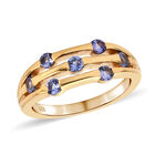 Tansanit Ring 925 Silber vergoldet  ca. 0,57 ct image number 3