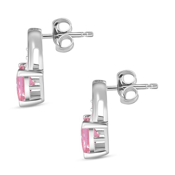 Rosa Zirkonia Ohrringe 925 Silber image number 5