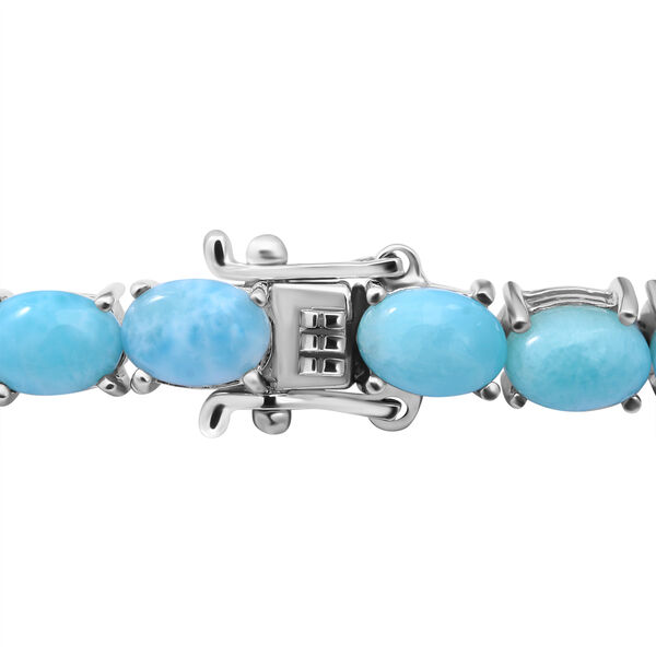 Larimar-Armband, ca. 20 cm, 925 Silber platiniert ca. 25,76 ct image number 2