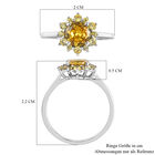 LUSTRO STELLA - Gelber Zirkonia Ring 925 Silber platiniert  ca. 1,85 ct image number 6