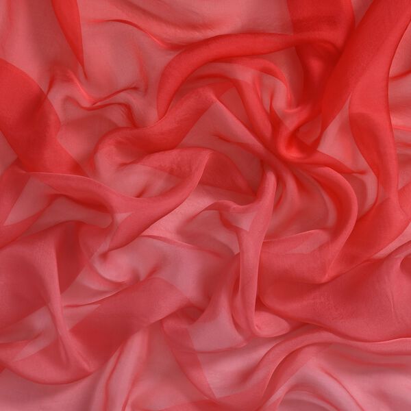 LA MAREY Ombre Chiffon Seiden Schal, Pfirsisch image number 6