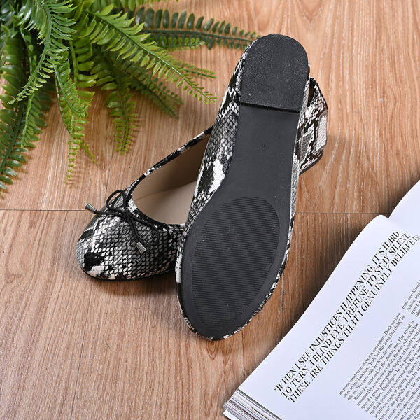 LA MAREY - Damen Ballerinas, Schlangenmuster, Größe 41 image number 4