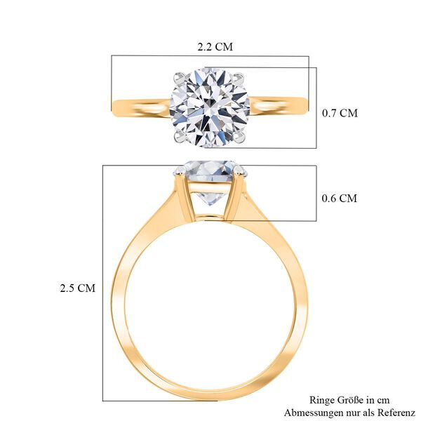 LUXURIANT DIAMOND - Lab Grown Diamant VS-EF IGI zertifiziert Ring 585 Gold (Größe 19.00) ca. 2.00 ct image number 4