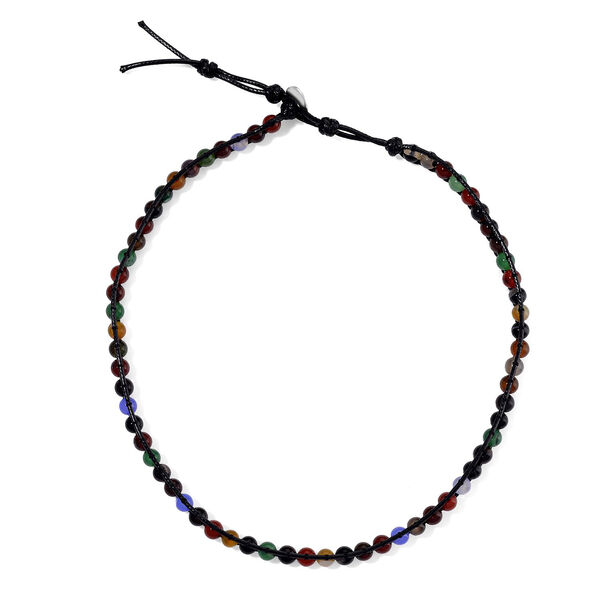 Flexible mehrfarbige Achat Halskette - 80 ct. image number 4