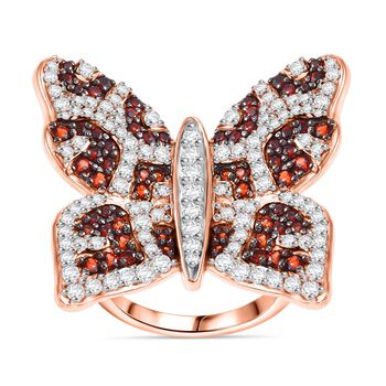 GP Trionfo Kollektion -Wei&szlig;er und brauner Zirkon und Kanchanaburi blauer Saphir-Ring - 3,30 ct.