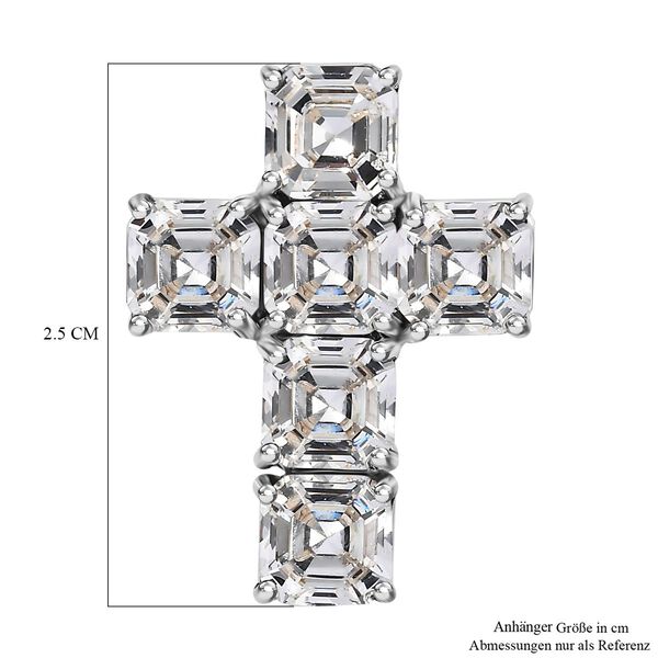 J Francis gefertigt mit SWAROVSKI- Weißer Swarovski Zirkonia-Anhänger image number 6