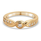 Diamant Ring 925 Silber Gelbgold Vermeil  ca. 0,15 ct image number 0