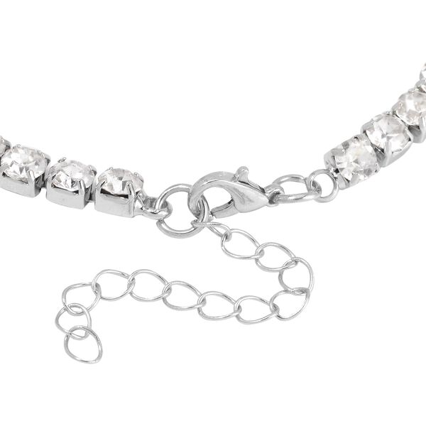 J Francis gefertigt mit SWAROVSKI- Weißes Swarovski Kristall Schmuckset image number 3