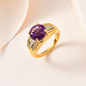AA Marokkanischer Amethyst und Zirkon Ring - 5,70 ct.