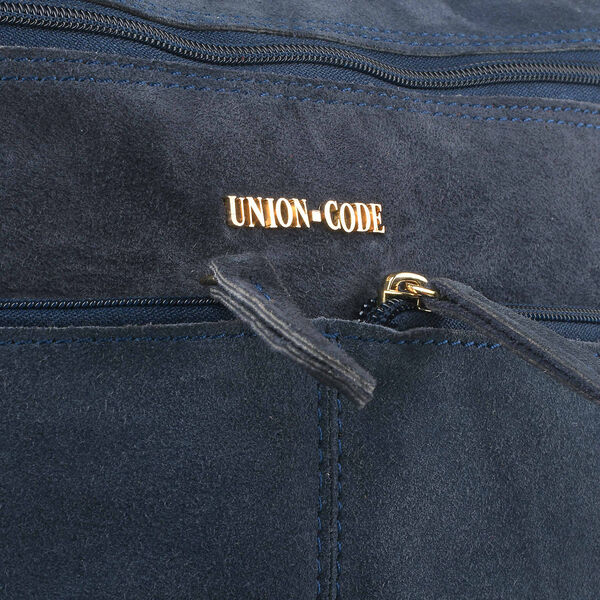 Crossbody Tasche aus 100% echtem Leder, Größe 33x3,8x25,4 cm, Dunkelblau image number 8