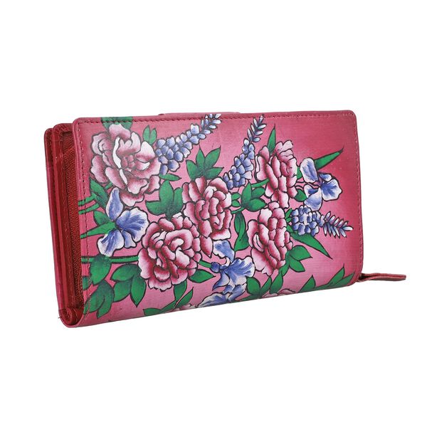 SUKRITI -RFID Echtleder Portemonnaie, dunkelblau image number 3