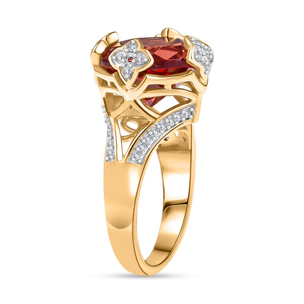 D'Joy Labor Padparadscha Saphir und Zirkon Ring - 9,59 ct. image number 5