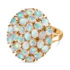 Natürlicher, äthiopischer Welo Opal-Ring, 925 Silber Gelbgold Vermeil (Größe 21.00) ca. 3.47 ct