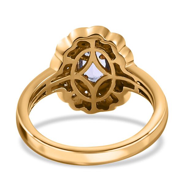 Tansanit und Zirkon Ring - 0,63 ct. image number 6