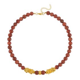 Gold Sandstein Halskette, 45 cm - 250 ct.