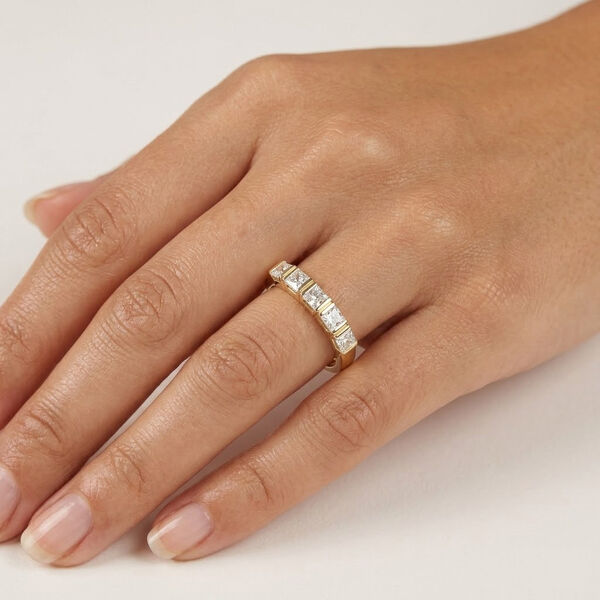 LUXURIANT DIAMOND - Lab Grown Diamant SI-GH Ring 925 Silber 750 Gelbgold vermeil (Gr&ouml;&szlig;e 18.00) (10-15 Werktage Lieferzeit) ca. 1.00 ct image number 3