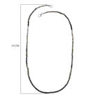 Natürliche Parti-Saphir-Halskette, 50 cm, 925 Silber platiniert, 49,00 ct. image number 5