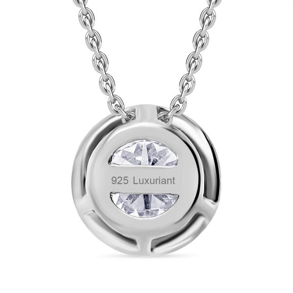 LUXURIANT VS-EF Labor Diamant Anh&auml;nger mit 50cm Kette, 925 Silber platiniert- 0,25 ct. image number 4