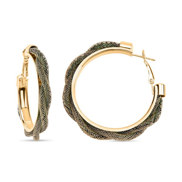 Neongr&uuml;ner Kristall Schmuckset Reines Messing image number 6