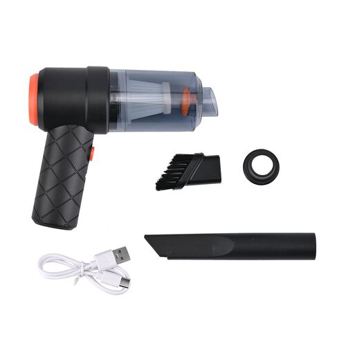 2-in-1 Staubsauger, ABS+PS Material, 1200mAh Akku, inkl. USB-C Kabel, Saugdüse, Bürste, Blasdüse, Schwarz image number 1