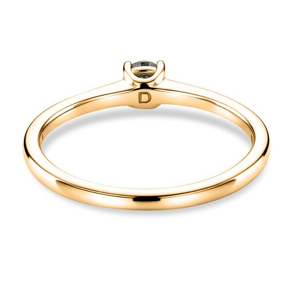 D'Joy blauer Moissanit Ring, 925 Silber vergoldet - 0,30 ct. image number 5