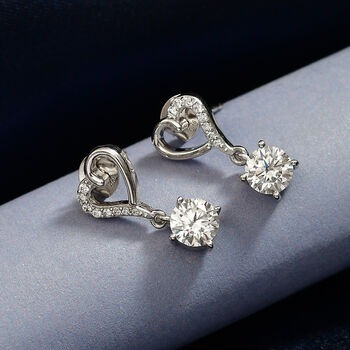 EVER TRUE Moissanit Ohrringe Nickelfreies Messing ca. 1,67 ct.