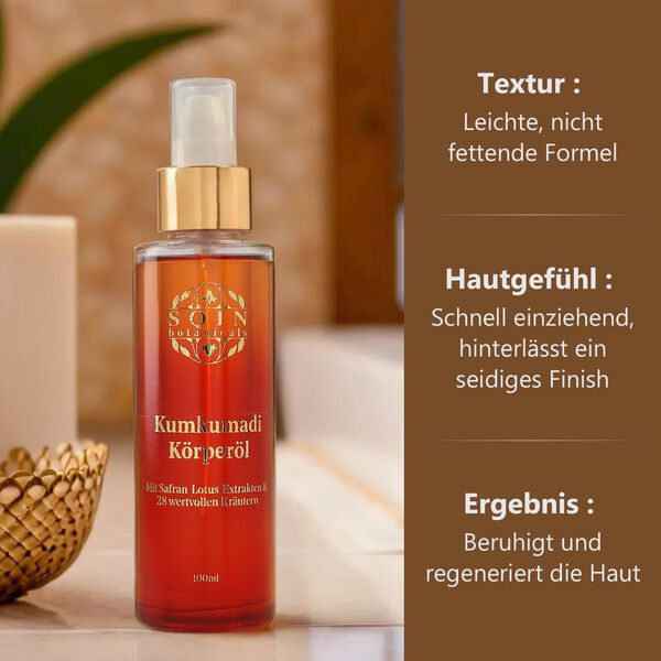 4er-Set SQIN Botanicals Kumkumadi Kollektion: K&ouml;rper&ouml;l (100ml), Gesichts&ouml;l (50ml), Cold Cream (100ml), und Nachtgel (100ml) image number 31