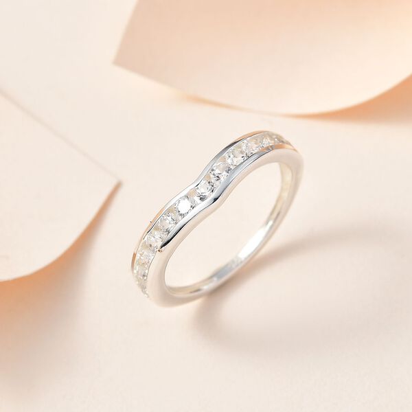 Wei&szlig;er Zirkon Ring, 925 Silber (Gr&ouml;&szlig;e 16.00) ca. 0.91 ct image number 2