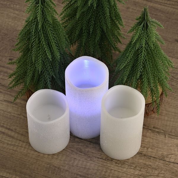 Set aus 3 batteriebetriebenen LED-Kerzen mit Fernbedienung image number 3