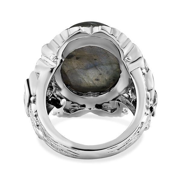 AAA Labradorit und blauer Topas-Cocktail-Ring im Handwerker-Stil - 13,11 ct. image number 6