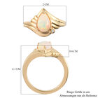 Natürlicher Äthiopischer Opal und Diamant Ring 925 Silber vergoldet  ca. 0,90 ct image number 6