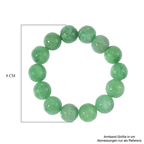 Gef&auml;rbte gr&uuml;ne Jade Armband, (13-15mm), 18 cm  ca. 350.00 ct image number 4