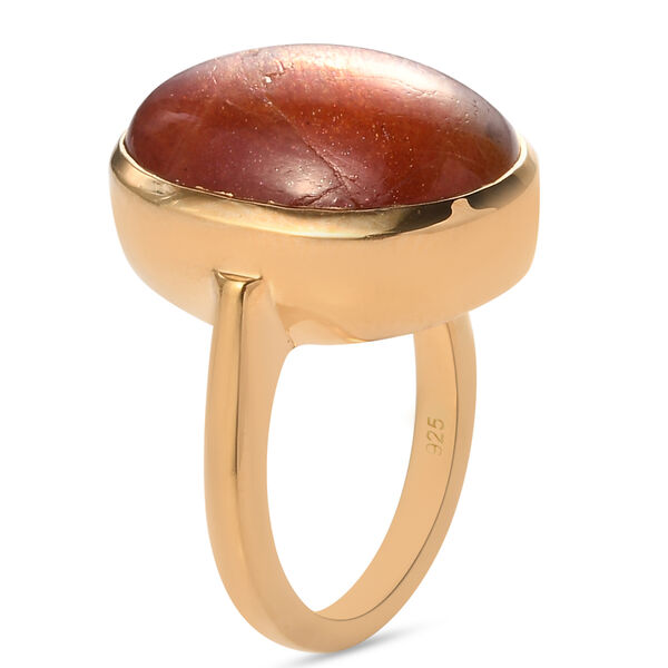 Korevora Sonnenstein Ring 925 Silber 585 Vergoldet image number 4